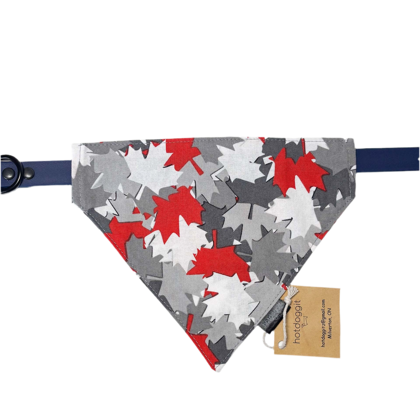 Bandana | Maple Leaf - Red Grey White