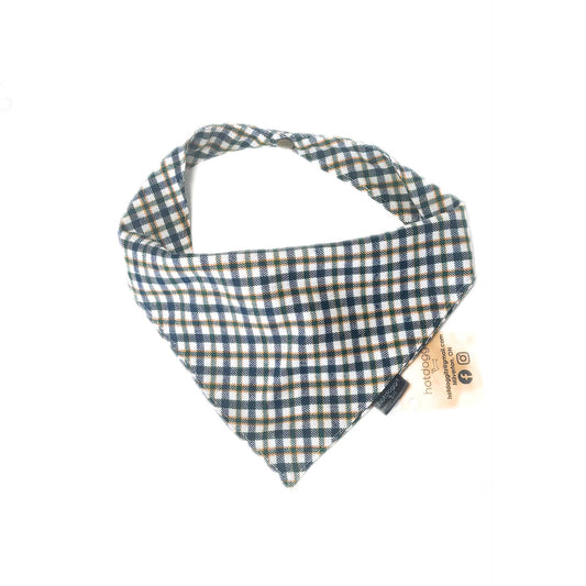 Bandana | Plaid - Black White Gold