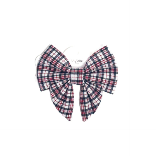 Sailor Bow | Plaid - Black Red White