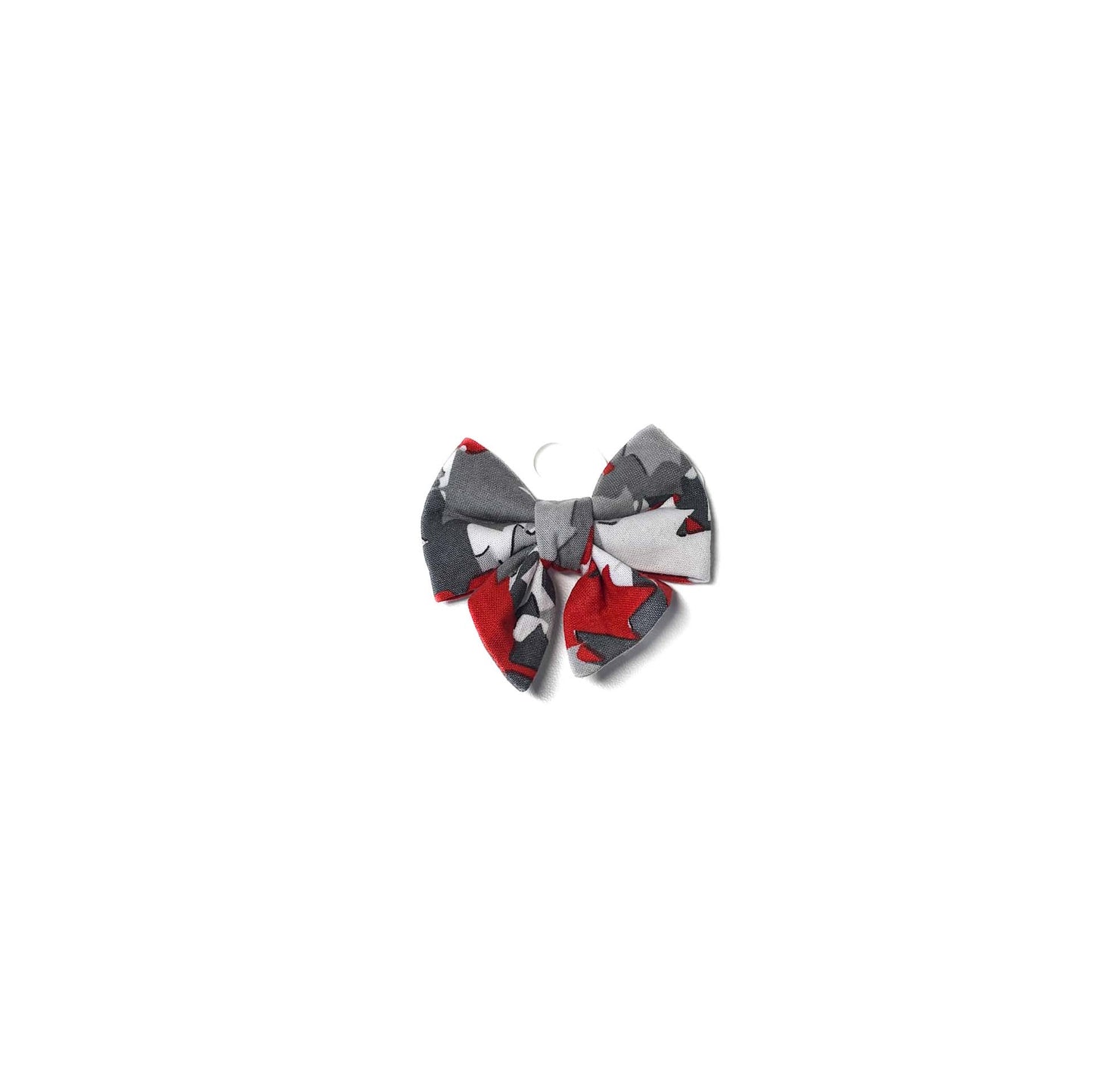 Sailor Bow| Maple Leaf - Red Grey White