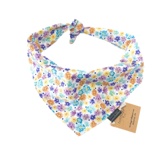 Bandana | Floral - Yellow Blue Purple